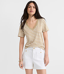 Striped Everyday V-Neck Tee carousel Product Image 1