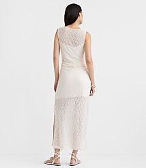 Lace Ruched Boatneck Midi Dress carousel Product Image 3