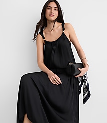 Metallic Trim Strappy Maxi Pocket Dress carousel Product Image 2