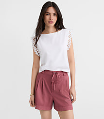 Crochet Trim Modern Wedge Tee carousel Product Image 1