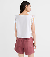 Crochet Trim Modern Wedge Tee carousel Product Image 3