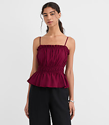 Ruffle Smocked Waist Cami carousel Product Image 1