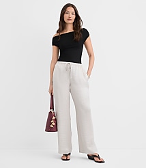 Petite Sawyer Pull On Pants in Satin carousel Product Image 1