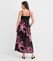 Lily Mixed Media Strappy Midi Pocket Dress carousel Product Image 2