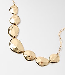 Molded Metal Circle Statement Necklace carousel Product Image 2