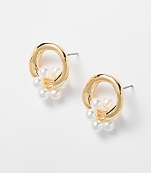 Pearlized Cluster Stud Earrings carousel Product Image 1