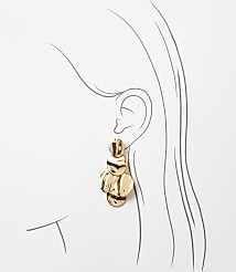 Molded Metal Statement Earrings carousel Product Image 2