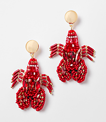 Lobster Beaded Statement Earrings carousel Product Image 1