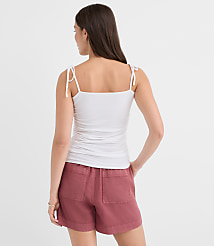 Tie Strap Ruched Tank Top carousel Product Image 3