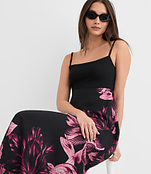 Lily Mixed Media Strappy Midi Pocket Dress carousel Product Image 1