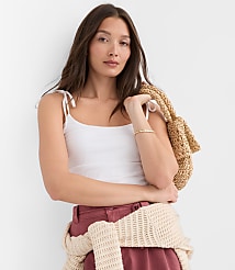 Tie Strap Ruched Tank Top carousel Product Image 1