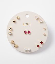 Sparkle Heart Stud Earring Set carousel Product Image 1