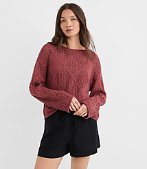 Patchwork Pointelle Sweater carousel Product Image 1