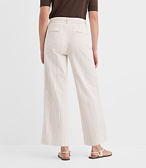 Curvy Palmer Wide Leg Crop Pants in Stripe carousel Product Image 2