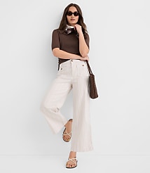 Palmer Wide Leg Crop Pants in Stripe carousel Product Image 1