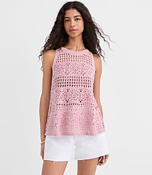 Mosaic Pointelle Sweater Tank Top carousel Product Image 1