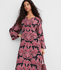 Petite Floral Caftan Midi Dress carousel Product Image 1