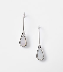 Mother Of Pearl Drop Pull Through Earrings carousel Product Image 1