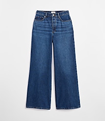 Rivete Tall High Rise Relaxed Wide Leg Jeans in Mid Wash carousel Product Image 4