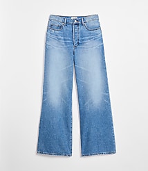 Rivete Tall Curvy High Rise Relaxed Wide Leg Jeans in Light Wash carousel Product Image 3
