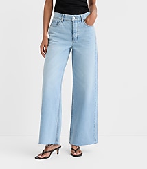 Rivete Tall Fresh Cut High Rise Relaxed Wide Leg Jeans in Wave Wash carousel Product Image 5
