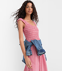 Gingham Smocked Cap Sleeve Midi Pocket Dress carousel Product Image 4