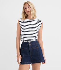 Petite Stripe Ruched Tank Top carousel Product Image 2