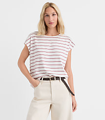 Petite Striped Modern Wedge Tee carousel Product Image 3