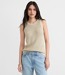 Shimmer Halter Sweater Tank Top carousel Product Image 2