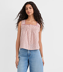 Petite Paisley Pintucked Square Neck Blouse carousel Product Image 3