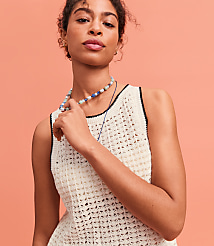 Lou & Grey Tipped Pointelle Sweater Tank Top carousel Product Image 4