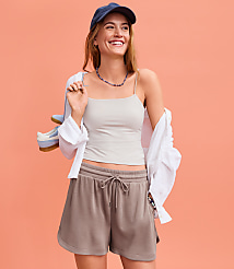 Lou & Grey Lightweight Scubasoft Rounded Hem Shorts carousel Product Image 4