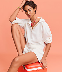 Lou & Grey Terrysoft Polo Top carousel Product Image 4