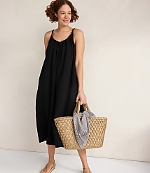 Haven Well Within Textured Cotton Gauze Flowy Midi Dress carousel Product Image 2