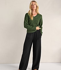 Haven Well Within Cotton Blend Tape Yarn V-Neck Sweater carousel Product Image 2