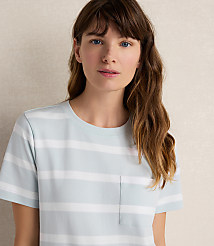 Haven Well Within Organic Cotton Interlock Striped Short Sleeve Dress carousel Product Image 3