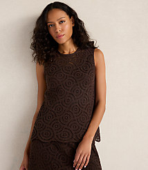 Haven Well Within Cotton Crochet Scalloped Tank carousel Product Image 1