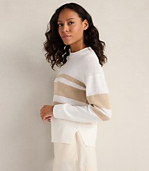 Haven Well Within Cotton Linen Stripe Roll Neck Sweater carousel Product Image 3