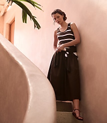 Haven Well Within Organic Cotton Stripe Midi Dress carousel Product Image 5