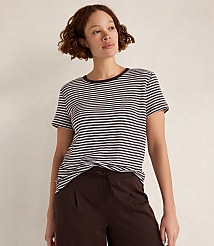 Haven Well Within Linen Striped Short Sleeve Tee carousel Product Image 1