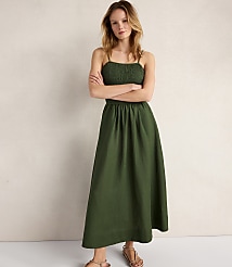 Haven Well Within Organic Cotton Linen Strappy Midi Dress carousel Product Image 2