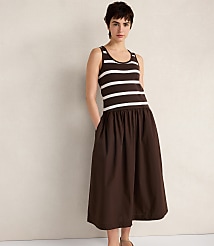 Haven Well Within Organic Cotton Stripe Midi Dress carousel Product Image 1