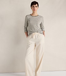 Haven Well Within Linen Striped Long Sleeve Tee carousel Product Image 2