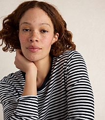 Haven Well Within Linen Striped Long Sleeve Tee carousel Product Image 2