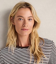 Haven Well Within Linen Striped Long Sleeve Tee carousel Product Image 2