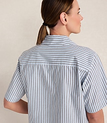 Haven Well Within Organic Cotton Poplin Iris Stripe Pajama Top carousel Product Image 3