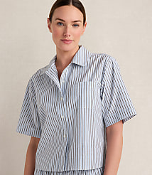 Haven Well Within Organic Cotton Poplin Iris Stripe Pajama Top carousel Product Image 1