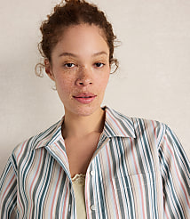 Haven Well Within Organic Cotton Poplin Summer Stripe Pajama Top carousel Product Image 2