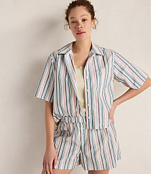 Haven Well Within Organic Cotton Poplin Summer Stripe Pajama Top carousel Product Image 1