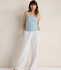 Haven Well Within Organic Cotton Rib Knit Lace Tank carousel Product Image 2